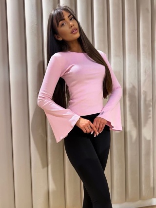 Bluzka damska FLOWER | Baby Pink