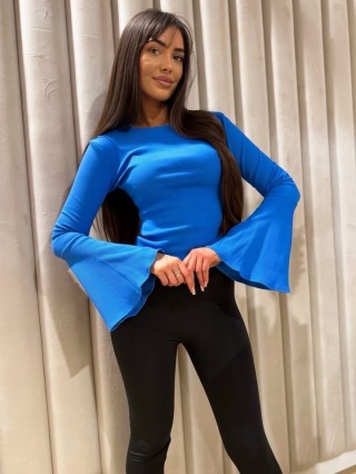 Bluzka damska FLOWER | Niebieski