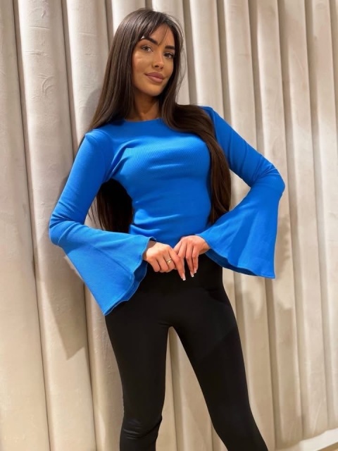 Bluzka damska FLOWER | Niebieski