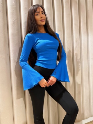 Bluzka damska FLOWER | Niebieski