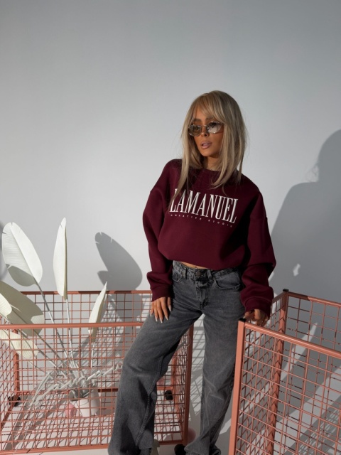 Bluza damska CREATIVE | Bordo