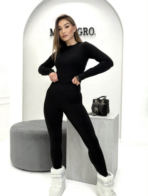 Kombinezon damski BASIC SLIM | Czarny