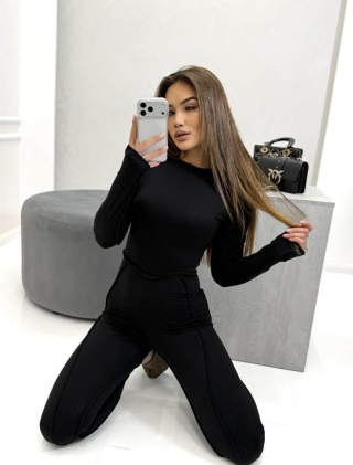 Kombinezon damski BASIC SLIM | Czarny