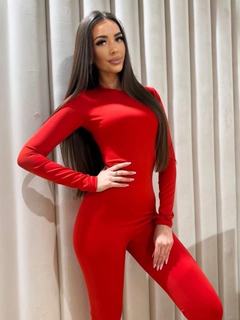 Kombinezon damski HEART | Czerwony