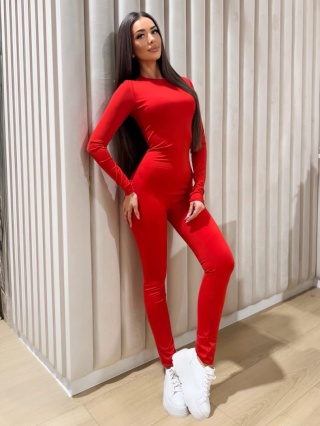 Kombinezon damski HEART | Czerwony