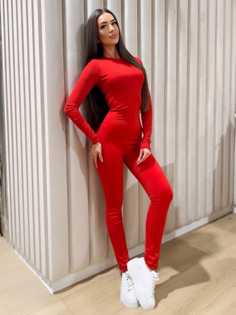 Kombinezon damski HEART | Czerwony