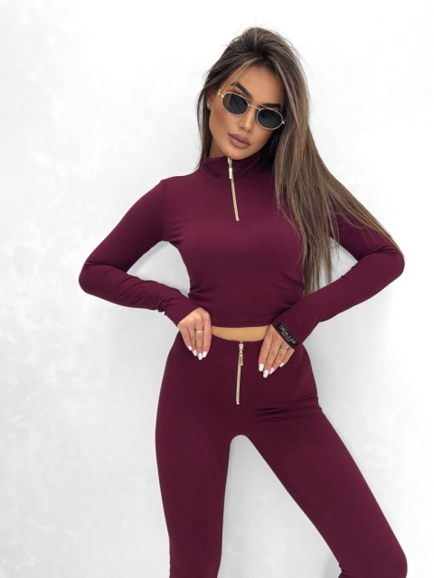 Komplet damski BASIC COMFORT | Bordo