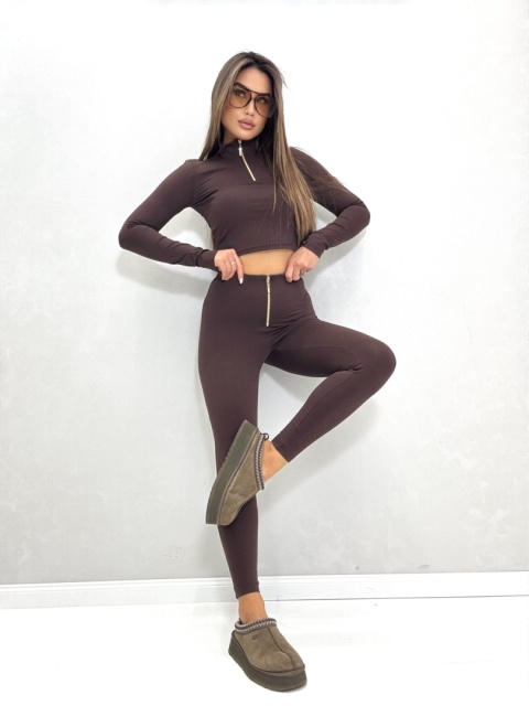 Komplet damski BASIC COMFORT | Brąz