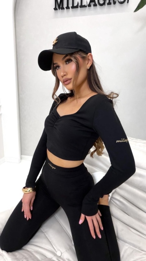 Komplet damski BASIC SLIM | Czarny