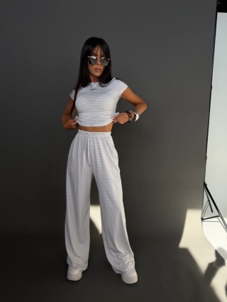 Komplet damski INSIDER | Ecru