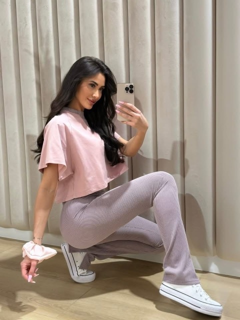 Komplet damski SWEET | Baby Pink