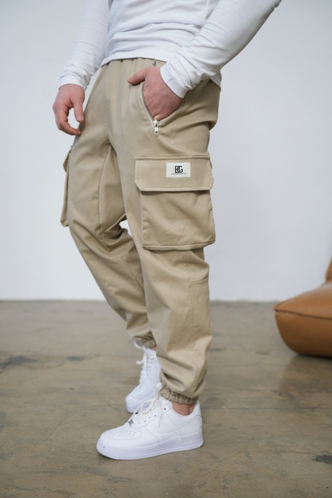 Spodnie męskie BG DEAL | Beż