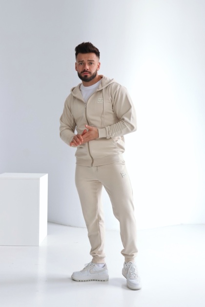 Spodnie męskie dresowe BRAND | Beż