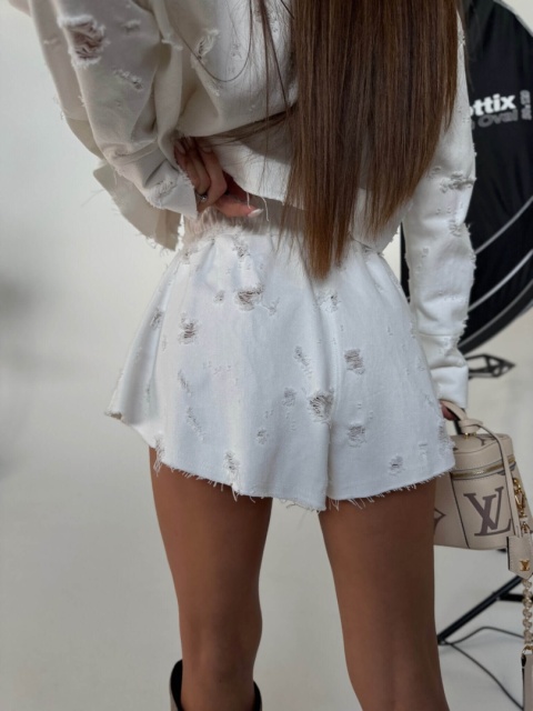 SPODENKI DENIM ECRU