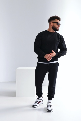 Spodnie męskie dresowe BRAND | Czarny