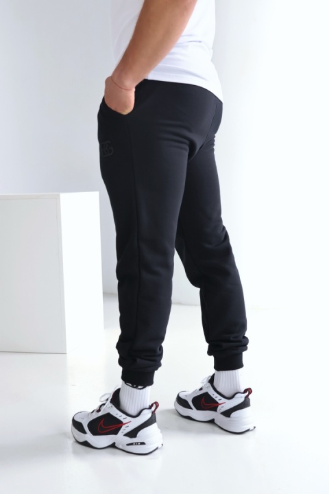 Spodnie męskie dresowe BRAND | Czarny