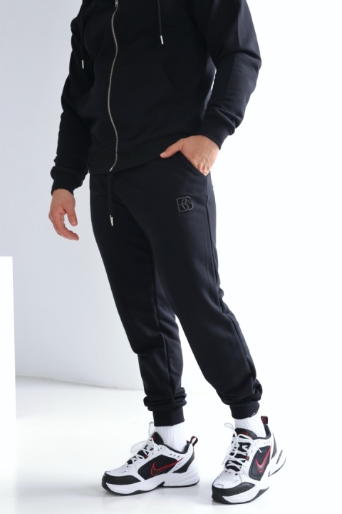 Spodnie męskie dresowe BRAND | Czarny