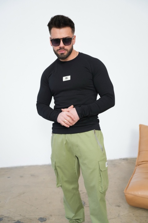 T- shirt męski Longsleeve BG DOOM | Czarny