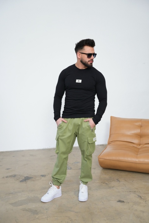 T- shirt męski Longsleeve BG DOOM | Czarny