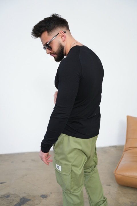 T- shirt męski Longsleeve BG DOOM | Czarny