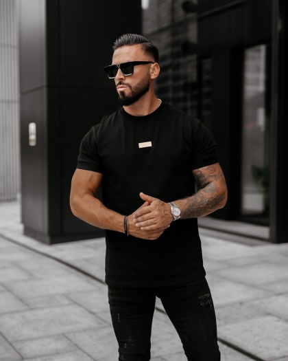 T- SHIRT GOLDEN CZARNY