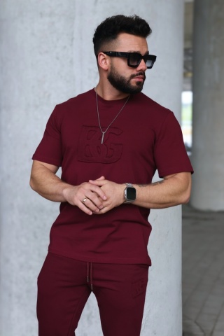T- SHIRT ORIGAMI BORDO