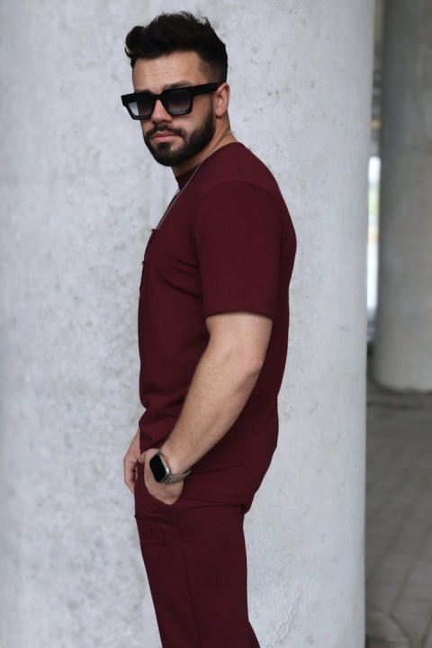 T- SHIRT ORIGAMI BORDO