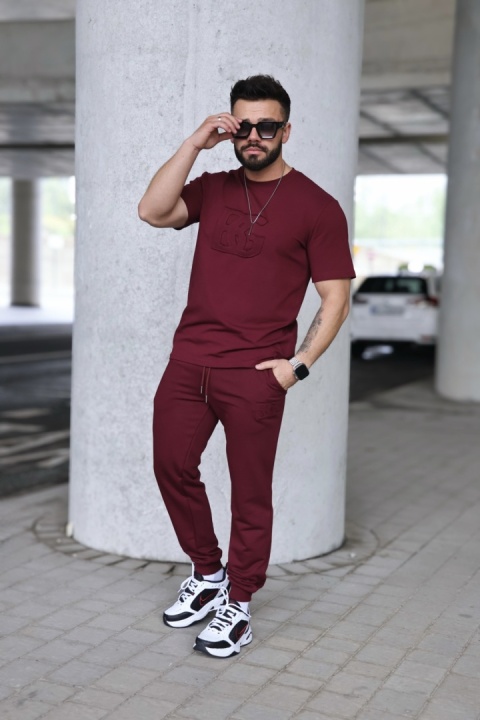 T- SHIRT ORIGAMI BORDO
