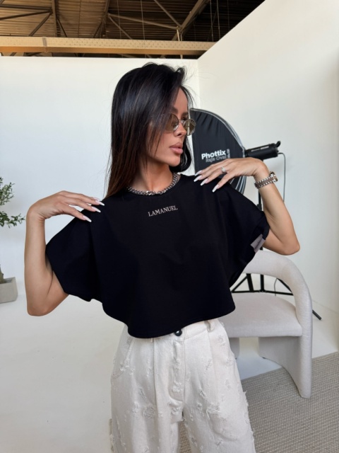 T- SHIRT ANGEL CZARNY