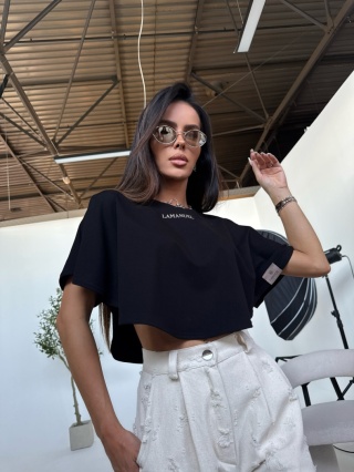 T- SHIRT ANGEL CZARNY