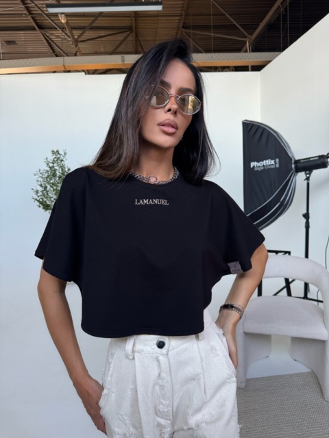 T- SHIRT ANGEL CZARNY