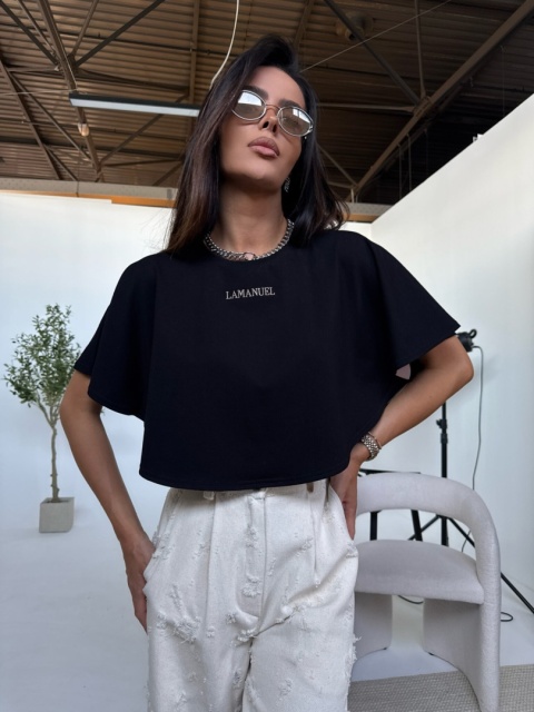 T- SHIRT ANGEL CZARNY