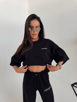 T- SHIRT UNISEX damski CZARNY