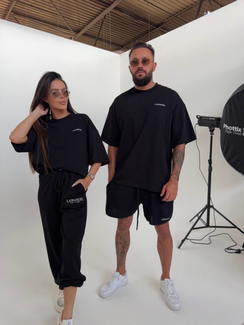 T- SHIRT UNISEX damski CZARNY