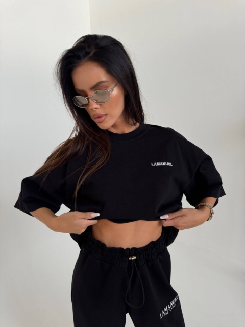 T- SHIRT UNISEX damski CZARNY