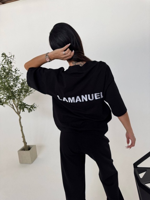 T- SHIRT UNISEX damski CZARNY