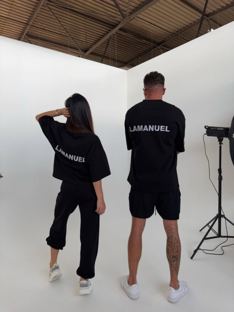 T- SHIRT UNISEX damski CZARNY