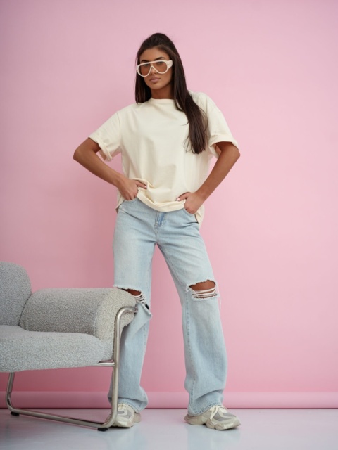 T- shirt damski MILUNA HAFT | Wanilia