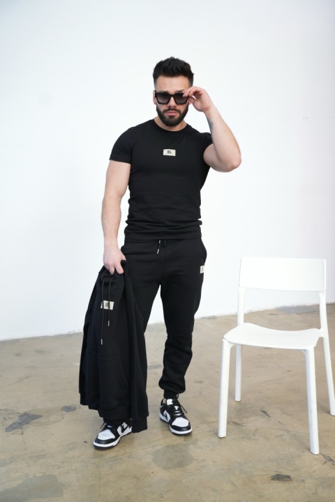 T- shirt męski BG MALIK | Czarny