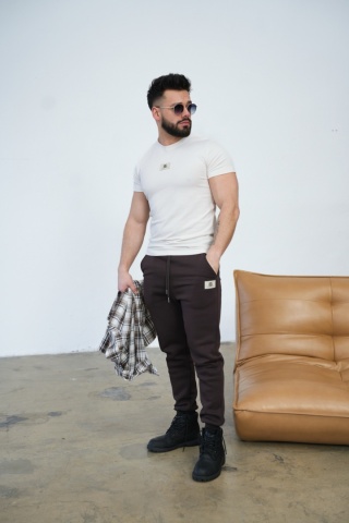 T- shirt męski BG MALIK | Ecru