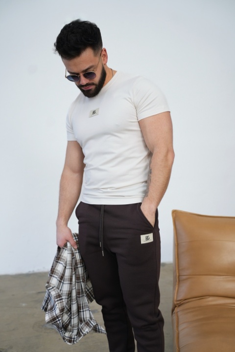 T- shirt męski BG MALIK | Ecru